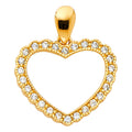 14KY CZ HEART PENDANT (PT581)