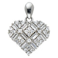 14KW CZ HEART PENDANT (PT587)