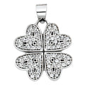14KW CZ FLOWER PENDANT (PT589)