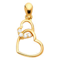 14KY CZ HEART PENDANT (PT591)
