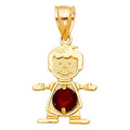 14KY BOY BIRTHSTONE (DEC)