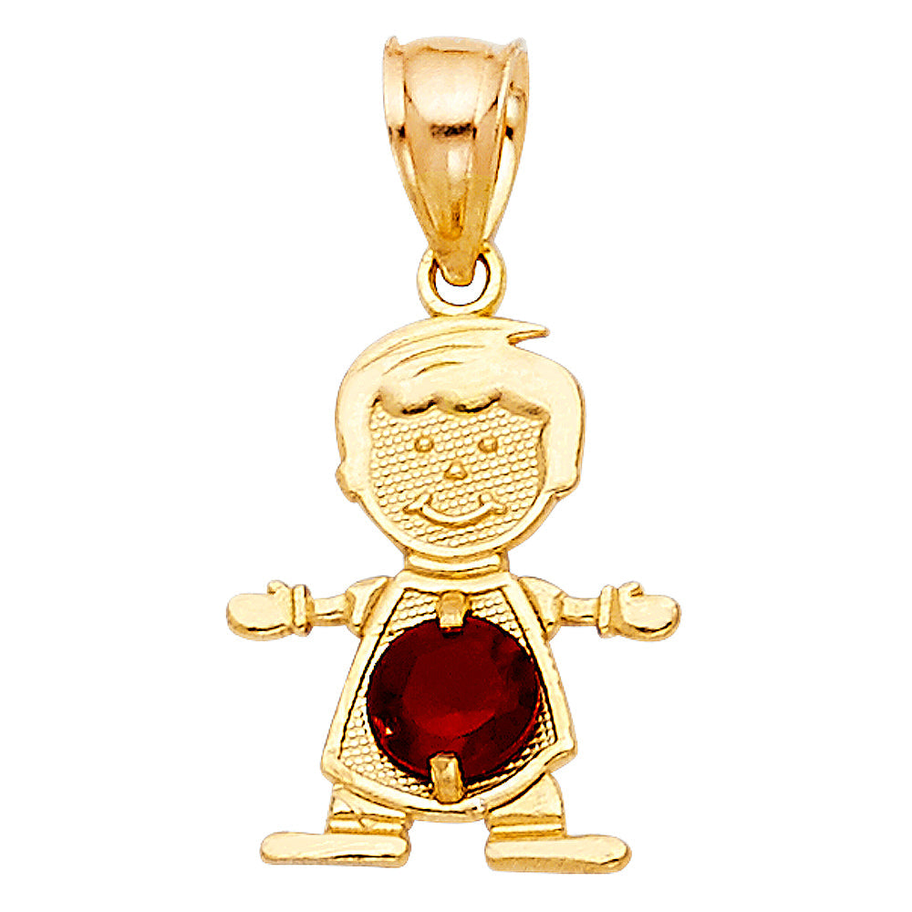 14KY BOY BIRTHSTONE (DEC)