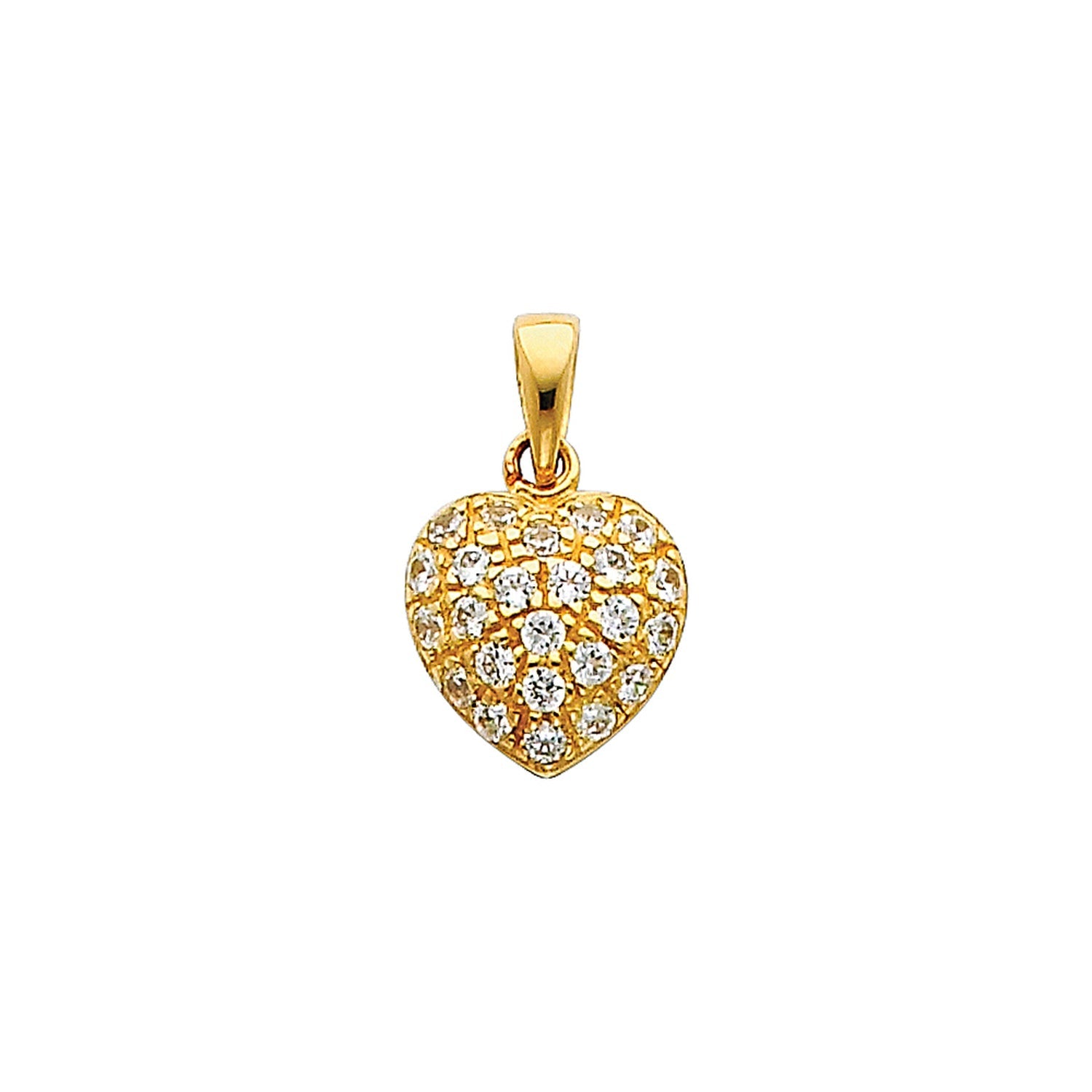 14KY CZ HEART PENDANT (PT690)