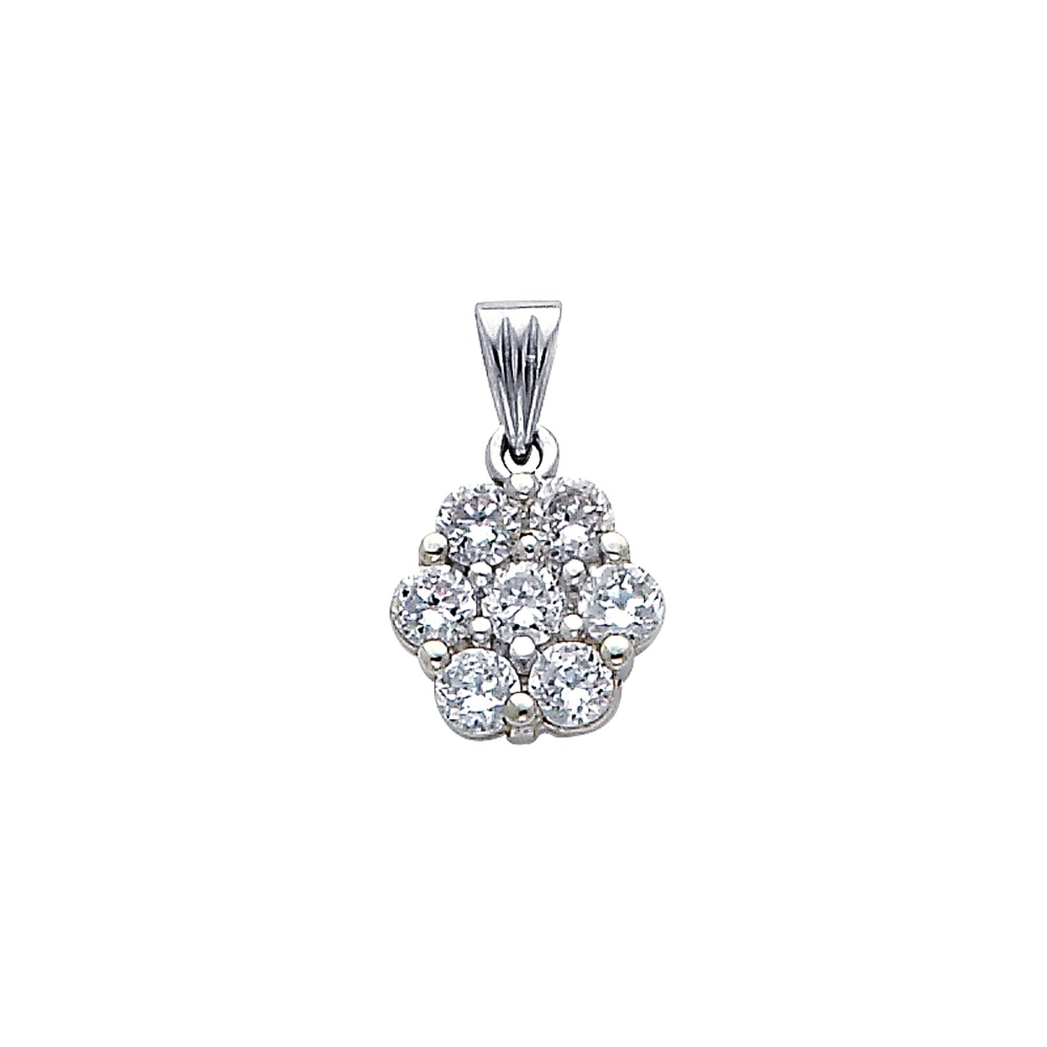 14KW CZ PENDANT (PT693W)