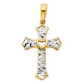 14K 2T CROSS PENDANT (PT761)