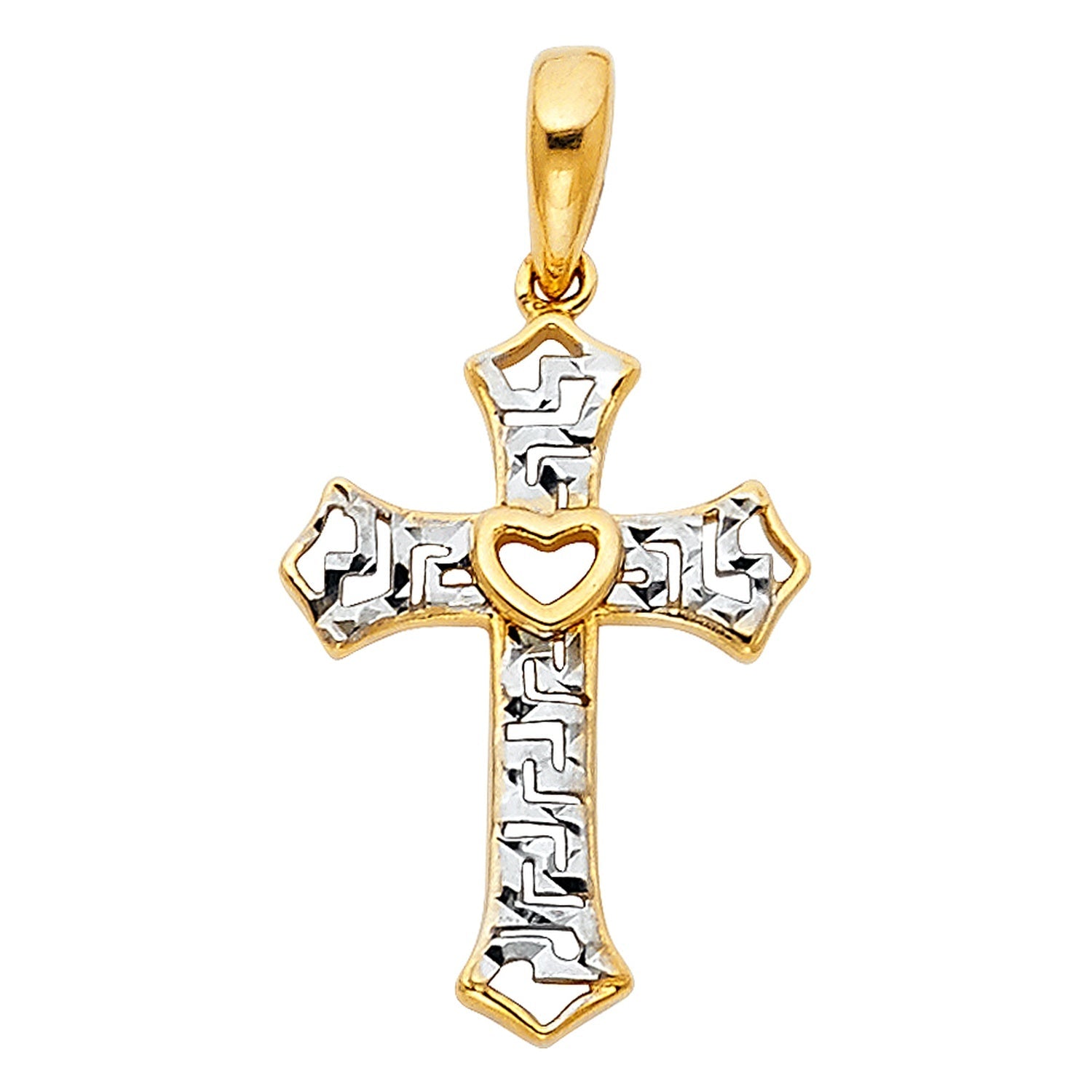 14K 2T CROSS PENDANT (PT761)