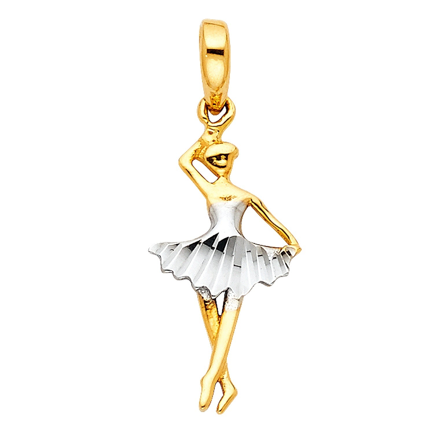 14K 2T BALLERINA PENDANT (PT772)