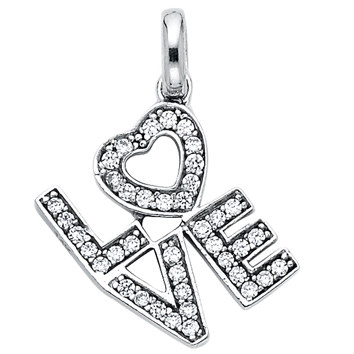 14KW LOVE PENDANT (PT773)