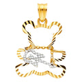 14K 2T BEAR GUITAR PENDANT