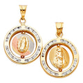 14K 3C 2 SIDE RELIG PENDANT