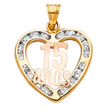 14K 2T RELIGIOUS CZ PENDANT