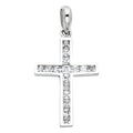14KW CROSS CZ PENDANT