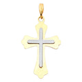14K 2T CROSS PENDANT