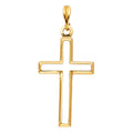 14KY OPENING CROSS PENDANT