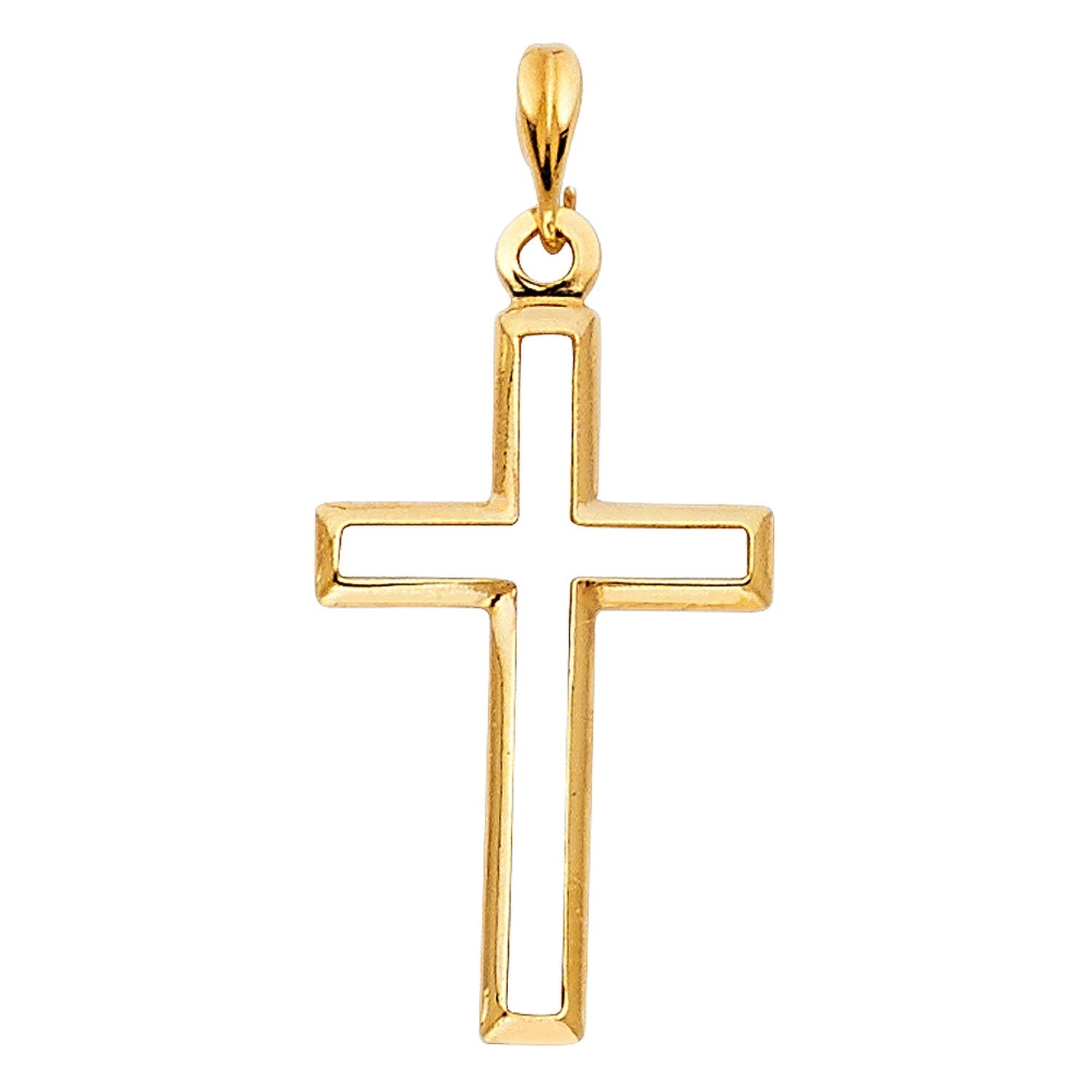 14KY OPENING CROSS PENDANT