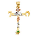 14K 3C LUCKY CROSS PENDANT
