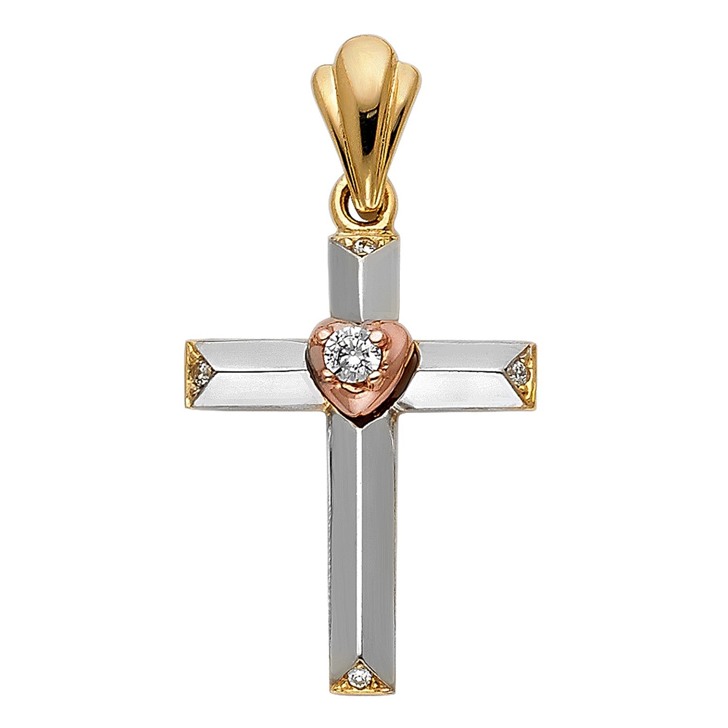 14K 3C CROSS PENDANT