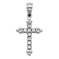 14KW CZ CROSS PENDANT