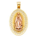 14K 2C OUR LADY OF GUADALUPE PENDANT