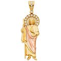 14K 2C CZ ST.JUDE THADDEUS PENDANT