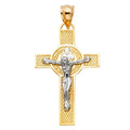 14K 2T SAN BENITO CRUCIFIX CROSS