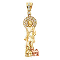14K 2C CZ SAN LAZARO PENDANT