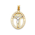 14K 2T JESUS CZ PENDANT
