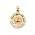 14K 3C SPIRIT SAINT CZ PENDANT