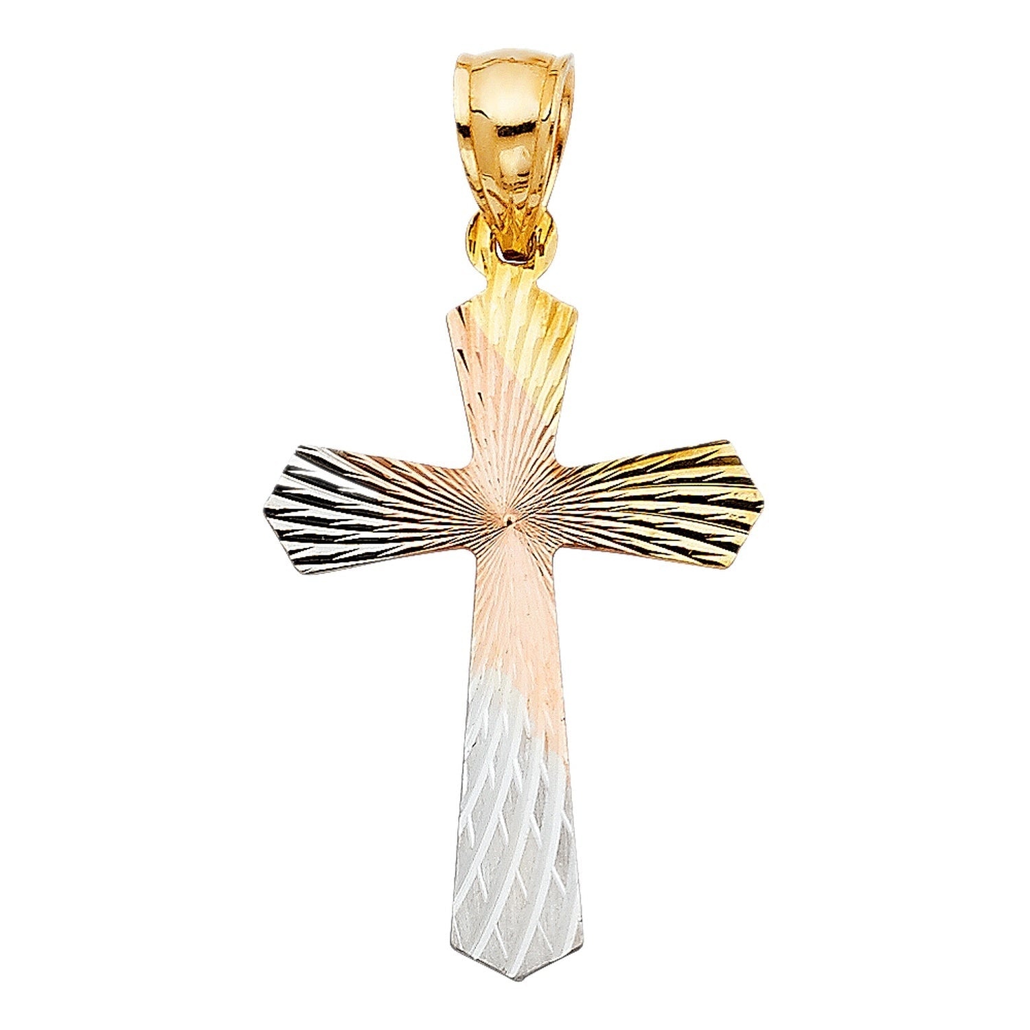 14K 3C CROSS STAMP PENDANT