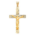 14KY CRUCIFIX STAMP PENDANT