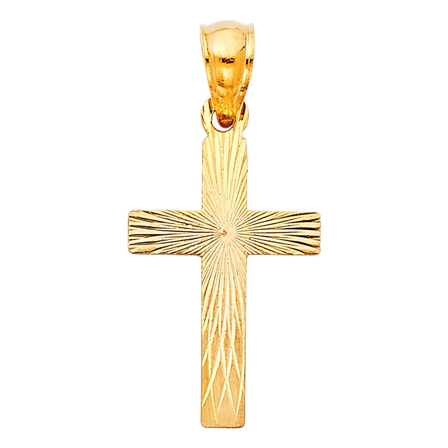 14KY CROSS STAMP PENDANT