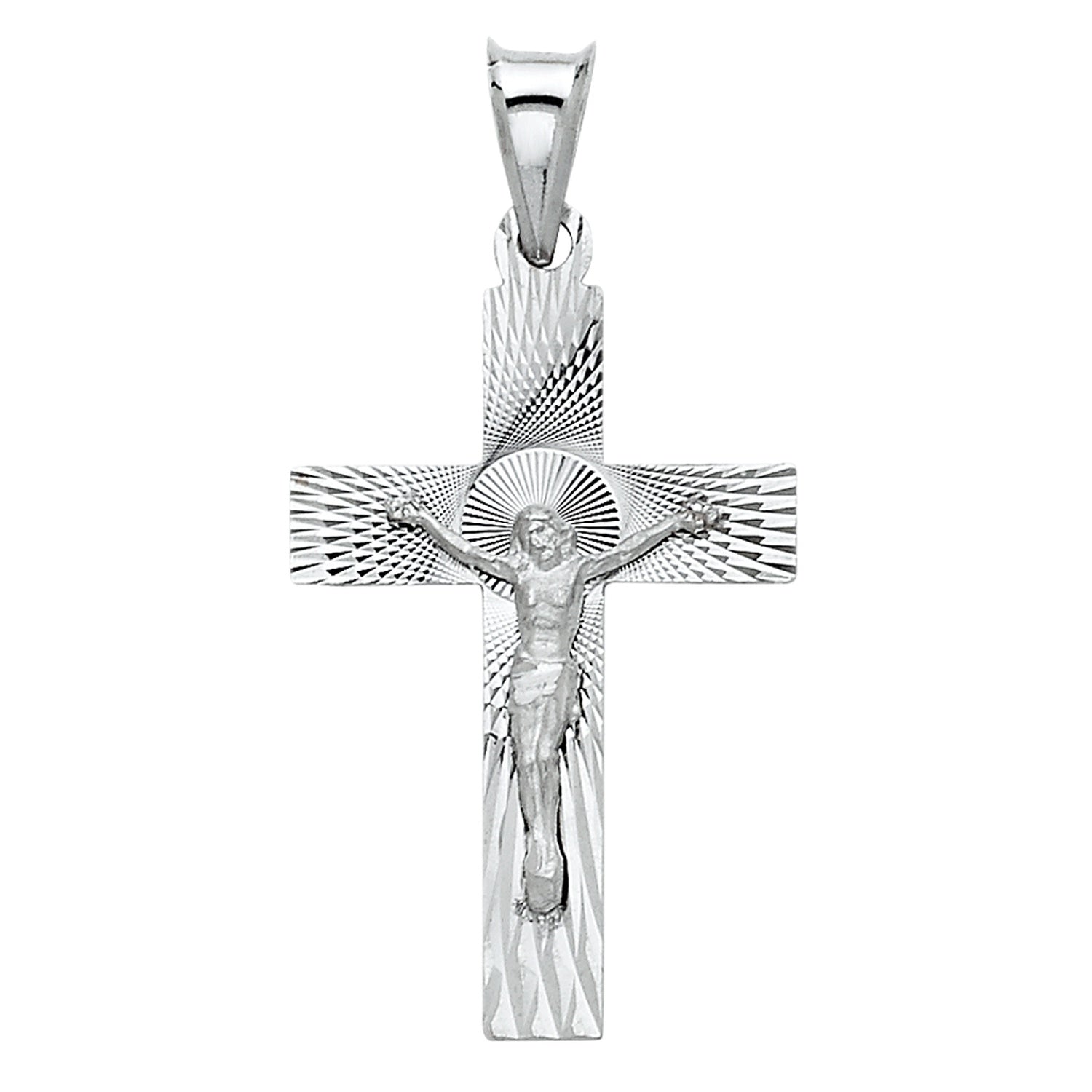 14KW CRUCIFIX STAMP PENDANT