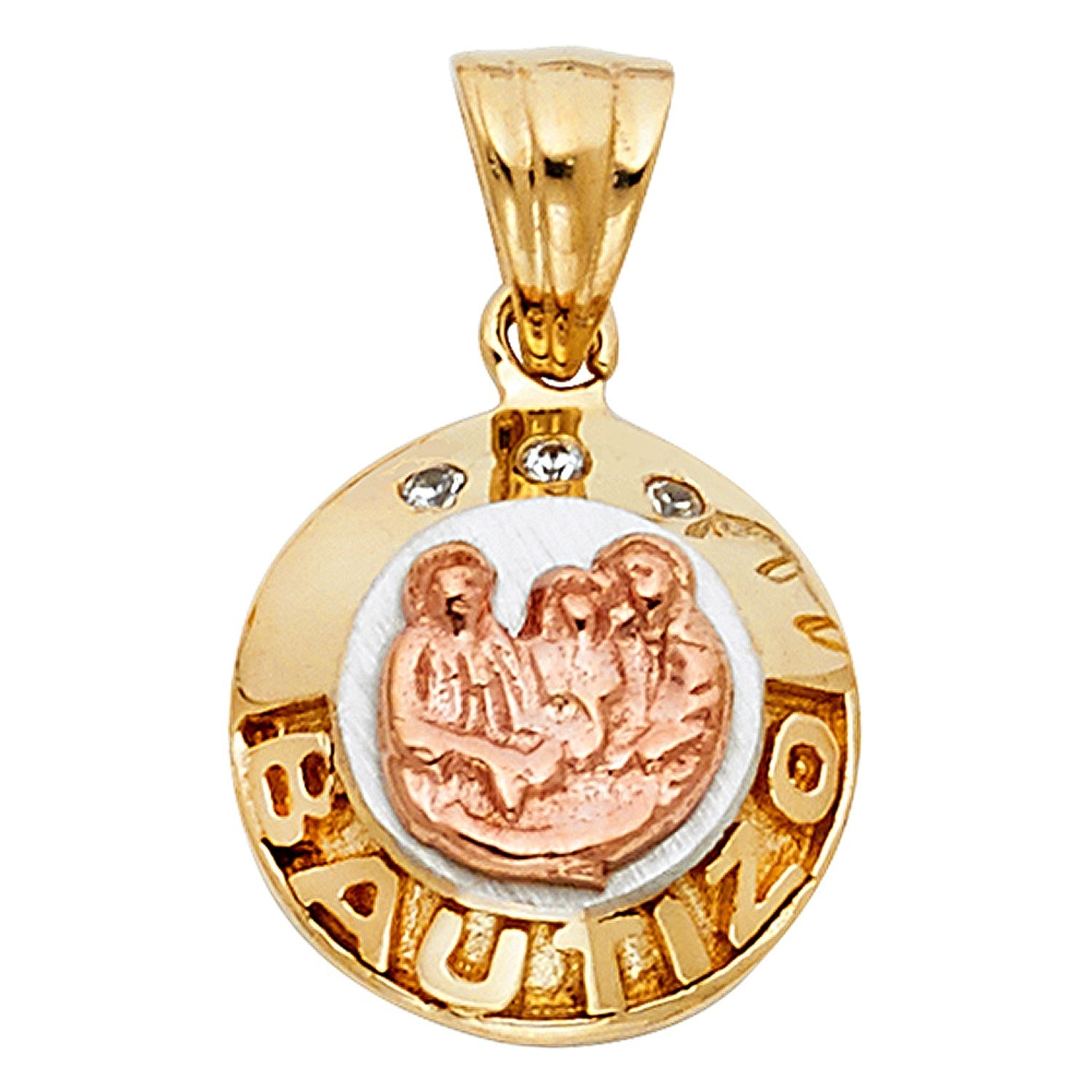 14K 2T BAPTISM PENDANT