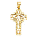 14KY CROSS W/ HOLY SPIRIT DOVE PENDANT
