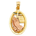 14K 2C PRAYING HANDS PENDANT