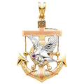 14K 3C EAGLE ANCHOR PENDANT