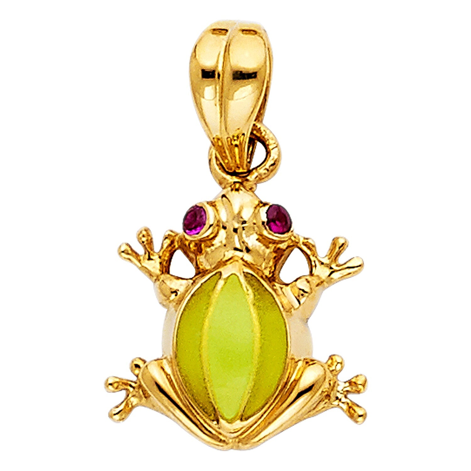 14KY Glow in Dark Flog Pendant