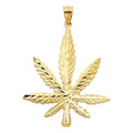 14KY MARIJUANA LEAF PENDANT