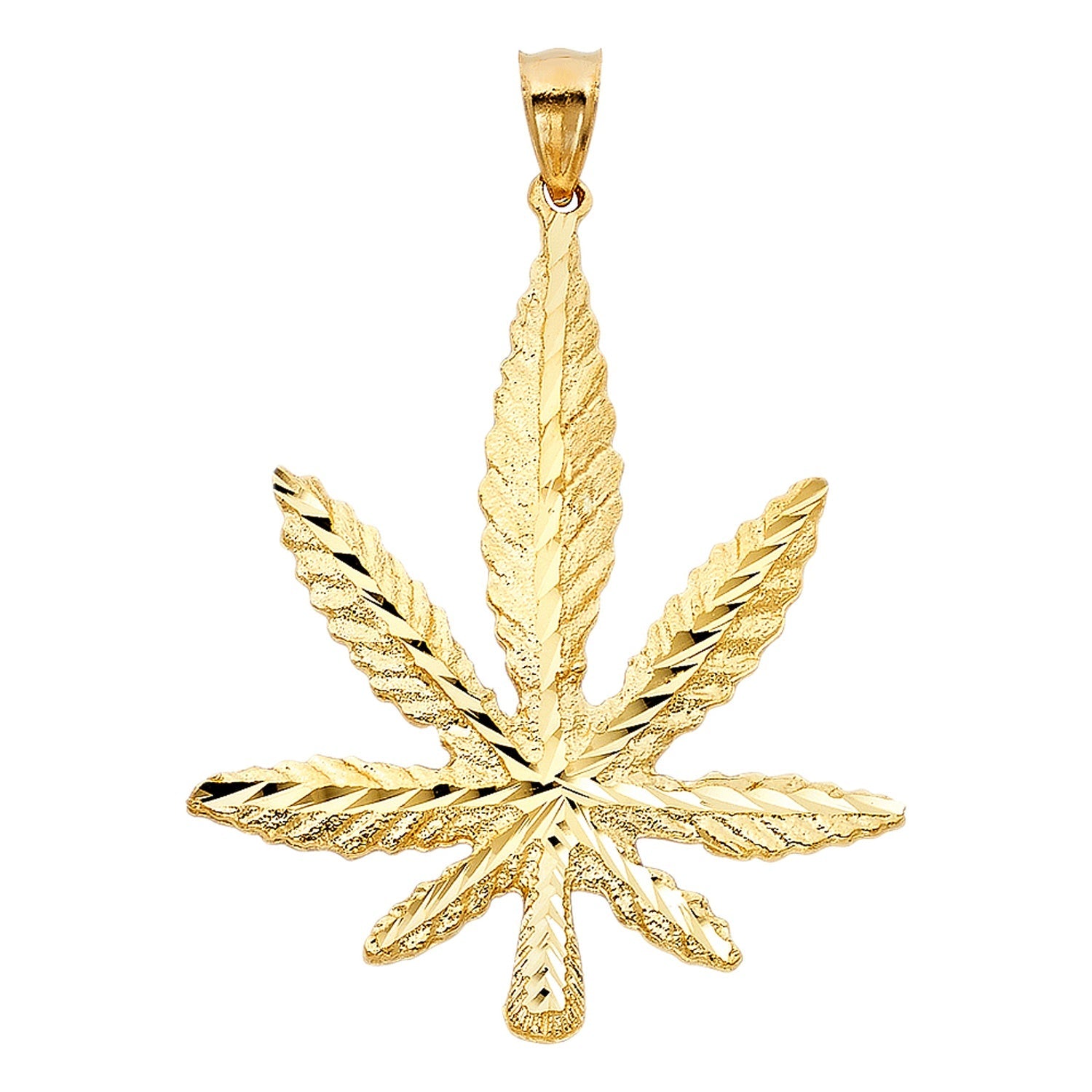 14KY MARIJUANA LEAF PENDANT