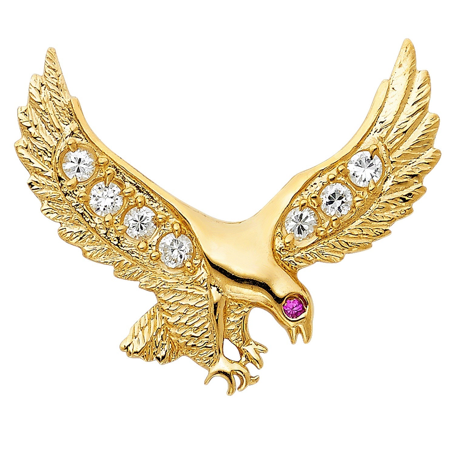 14KY CZ EAGLE PENDANT