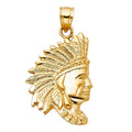14KY INDIAN PENDANT