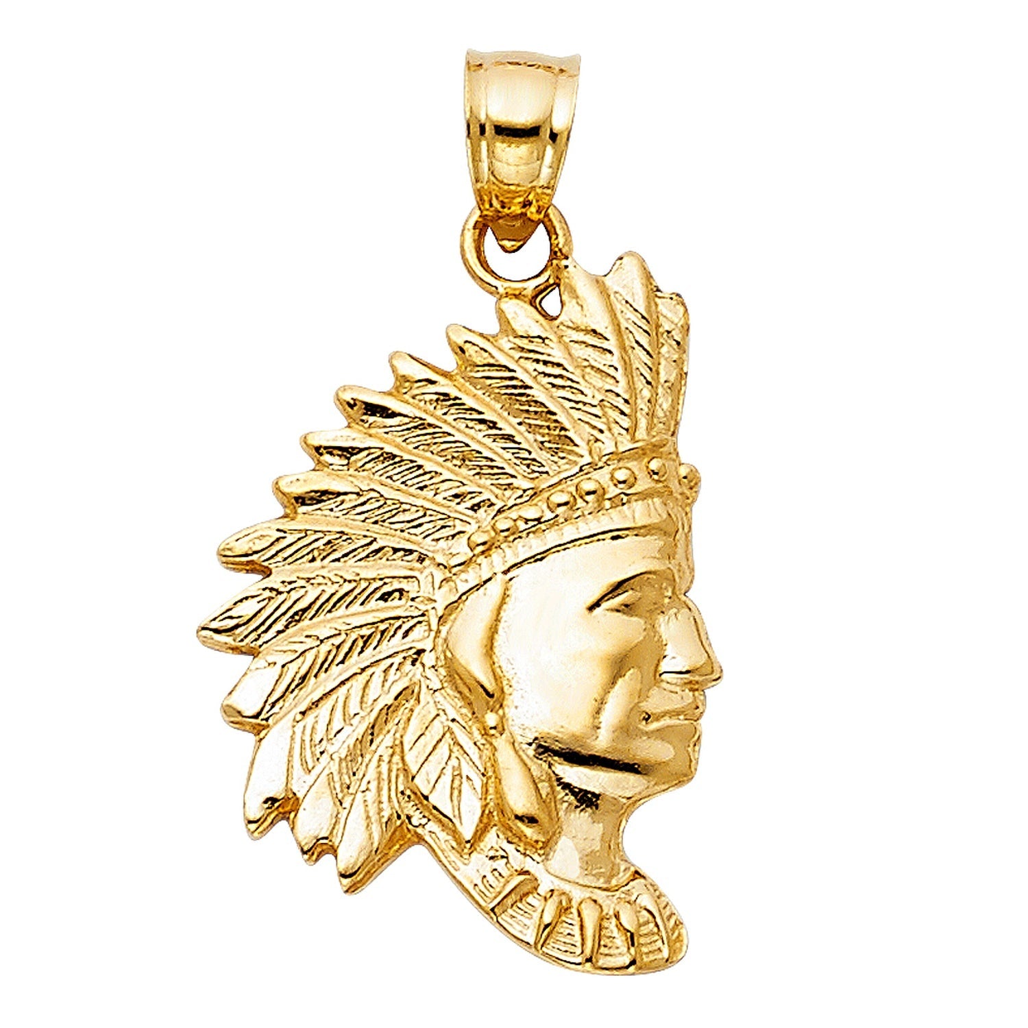 14KY INDIAN PENDANT