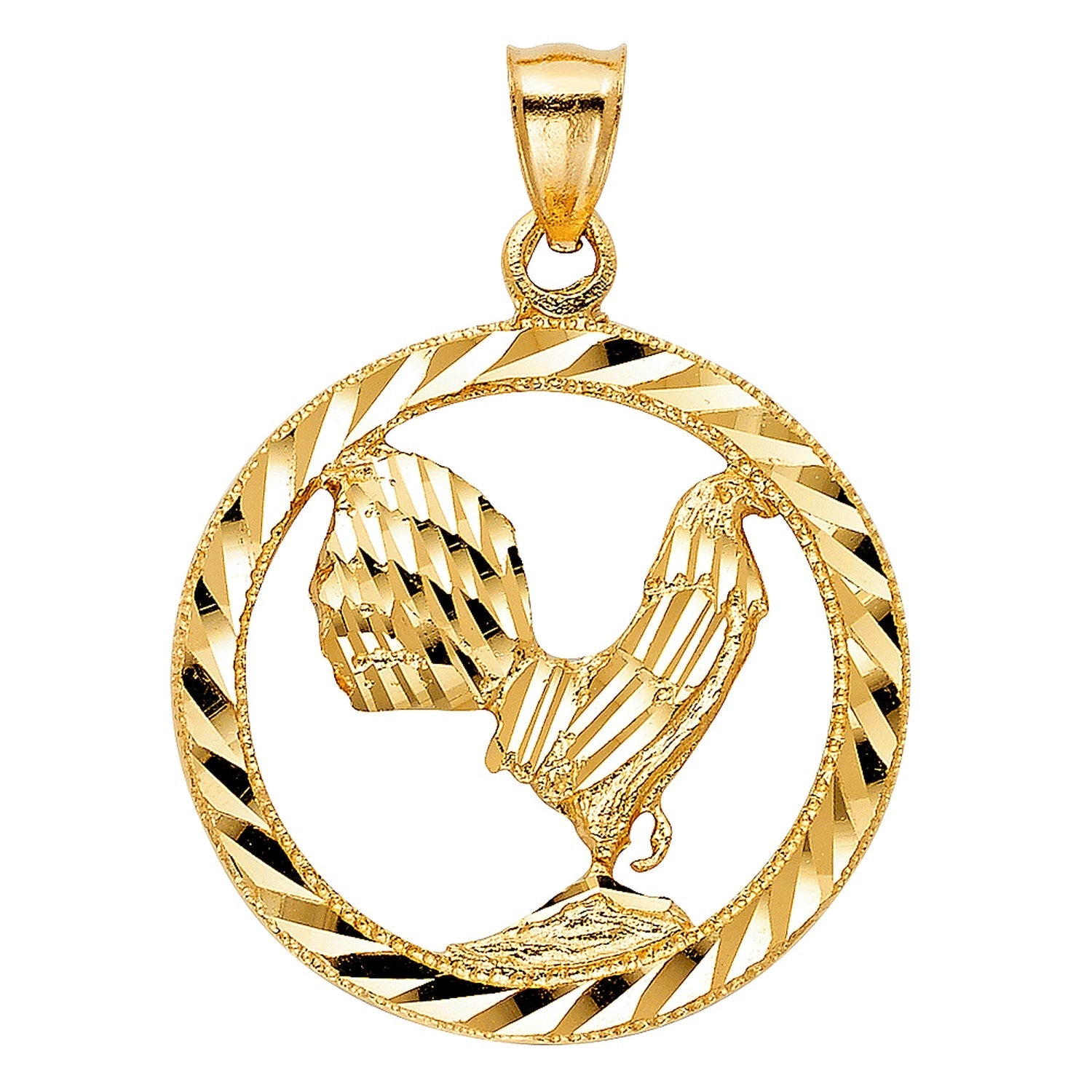 14KY ROOSTER PENDANT