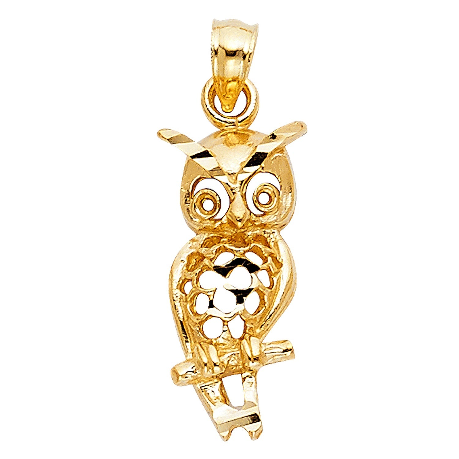 14KY OWL PENDANT