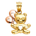 14K 2C BABY BEAR W/ BALLOON PENDANT