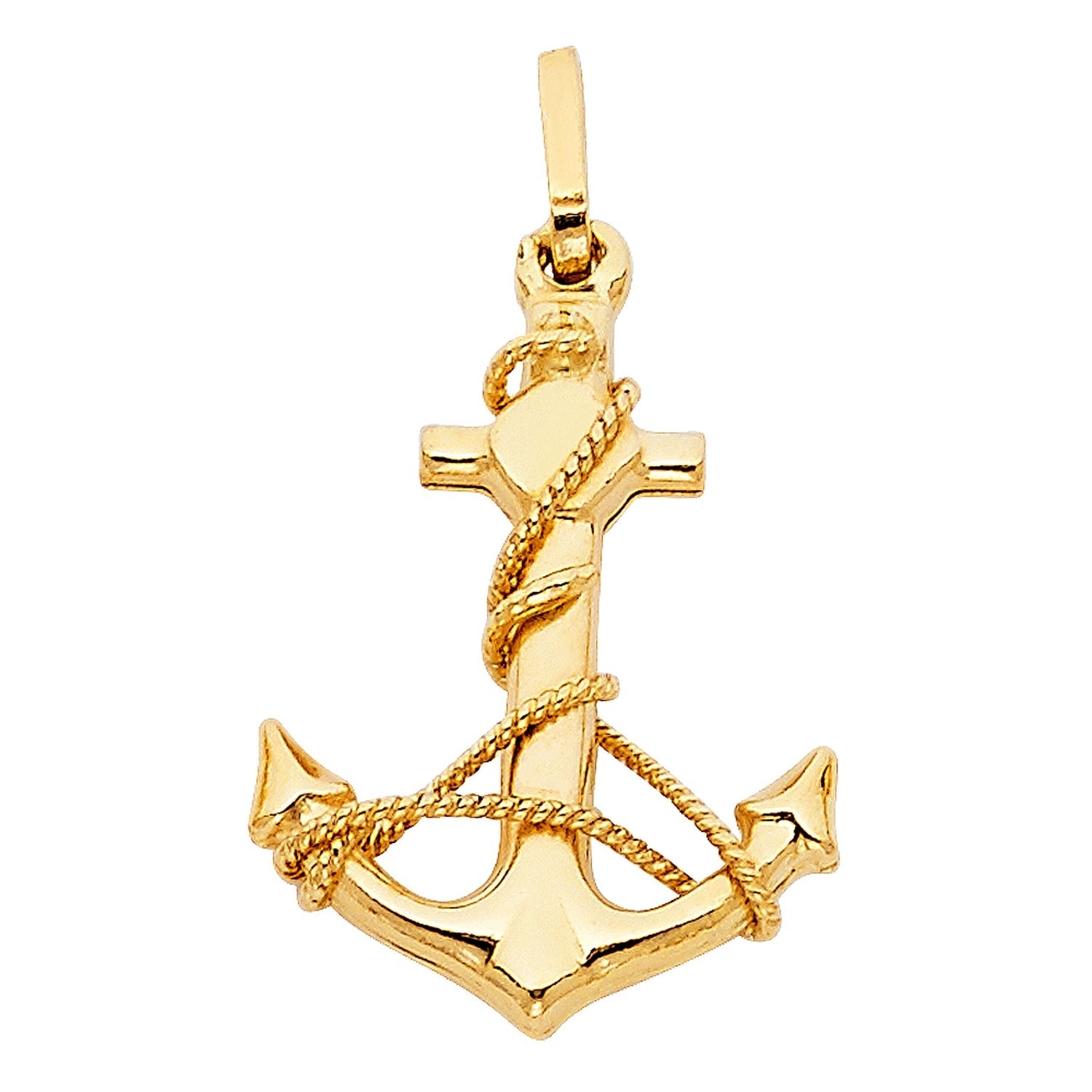 14KY ANCHOR PENDANT