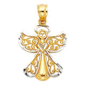 14K 2T ANGEL PENDANT
