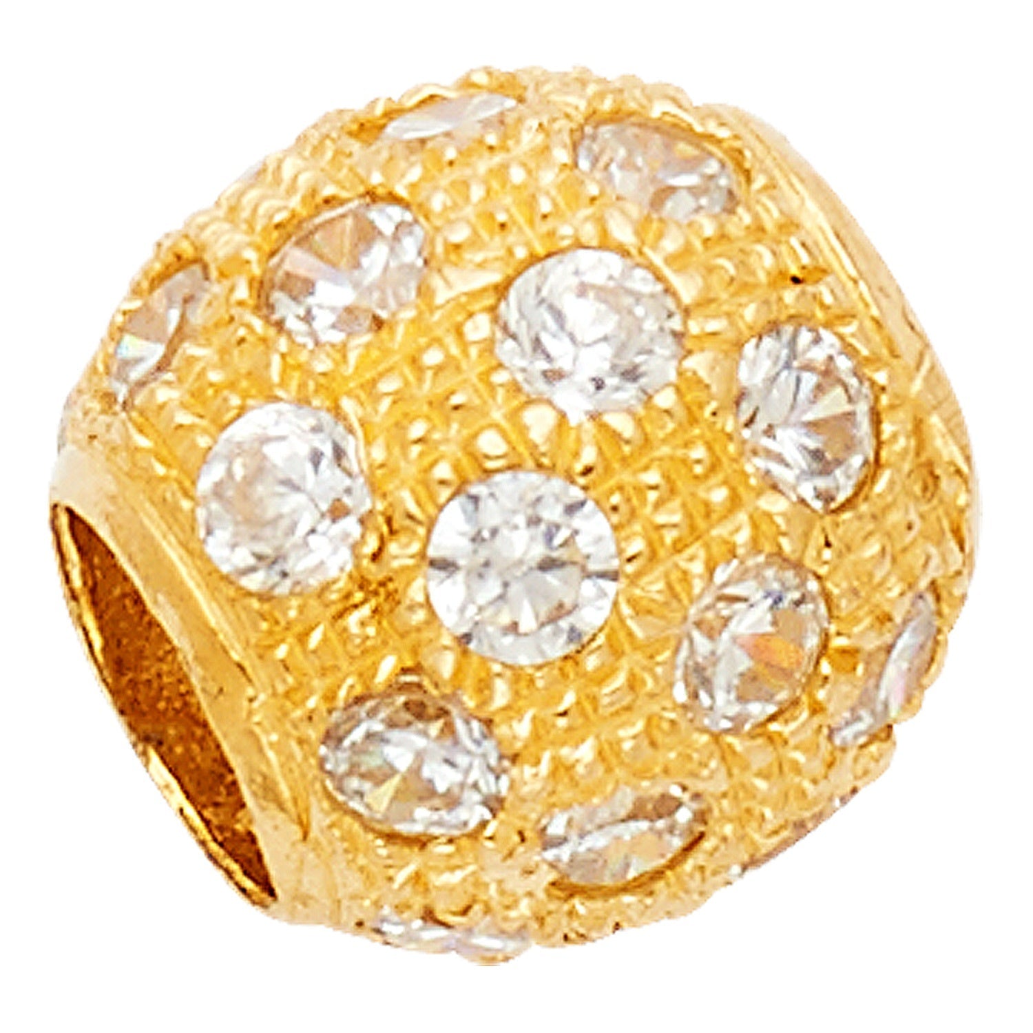 14KY CZ SPHERE PENDANT