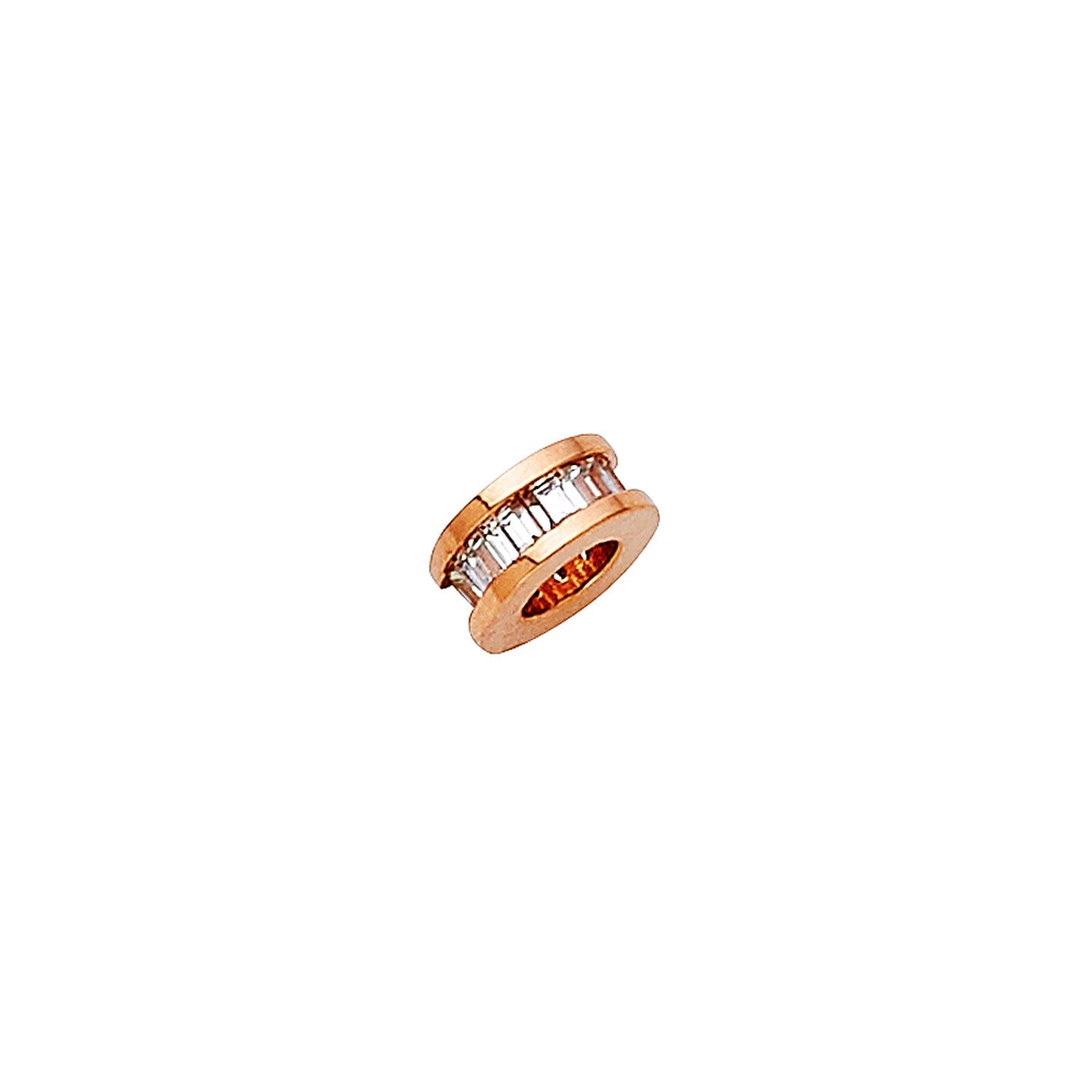 14K PINK CZ TINY PENDANT