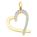 14KY CZ HEART PENDANT